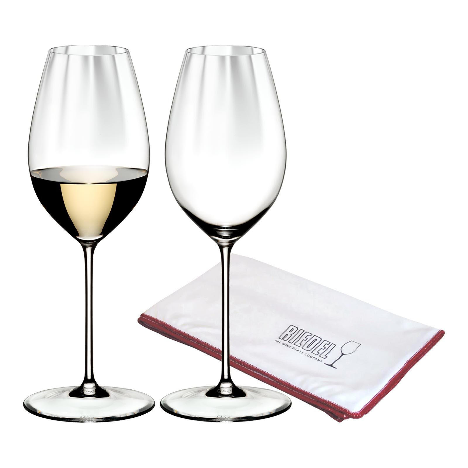SAUVIGNON BLANC GLÄSER INKL. POLIERTUCH Performance transparent 440 ml 2er Set - Transparent, Glas (0.44L) - Riedel