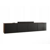 TV-LOWBOARD EDI 4 Craft Gold Eiche / Schwarz – 4-türig - Honigeiche/Schwarz, Holzwerkstoff (206.4/42/38.9cm)