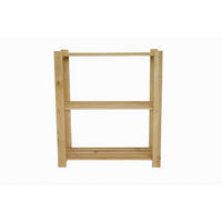 HOLZREGAL PINEPEAK 90x80x38cm 3 Fachboden 1,2cm dickes Kiefernholz Natur - Naturfarben, Holz (80/90/38cm) - PROREGAL