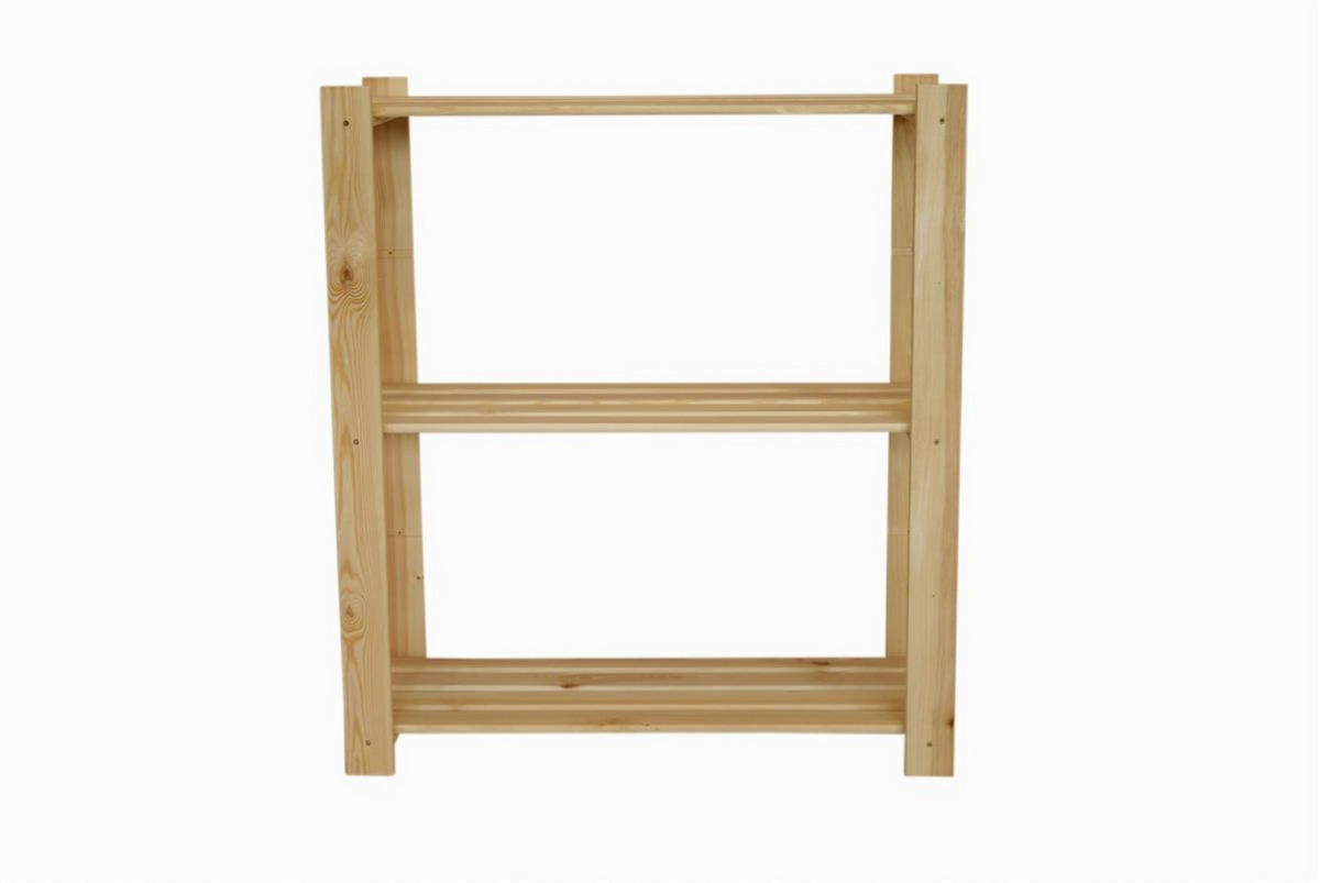 HOLZREGAL PINEPEAK 90x80x38cm 3 Fachboden 1,2cm dickes Kiefernholz Natur - Naturfarben, Holz (80/90/38cm) - PROREGAL