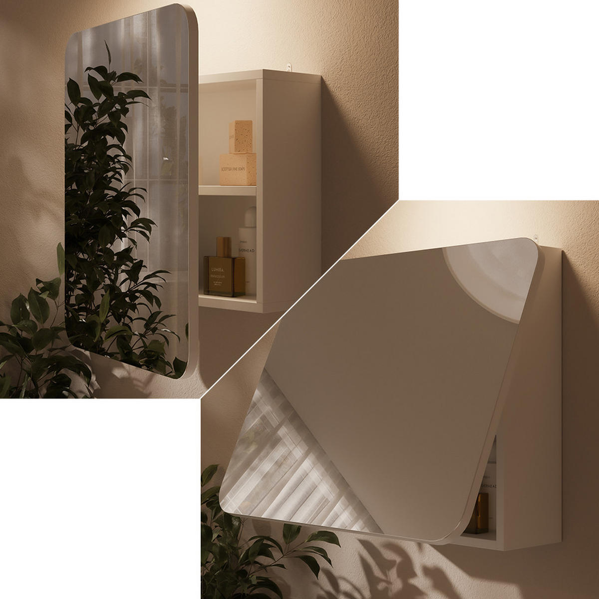 KOUPELNOVÁ ZRCADLOVÁ SKŘÍŇKA Zino Bílá - bílá, kompozitní dřevo (60/50/17.4cm) - Vicco