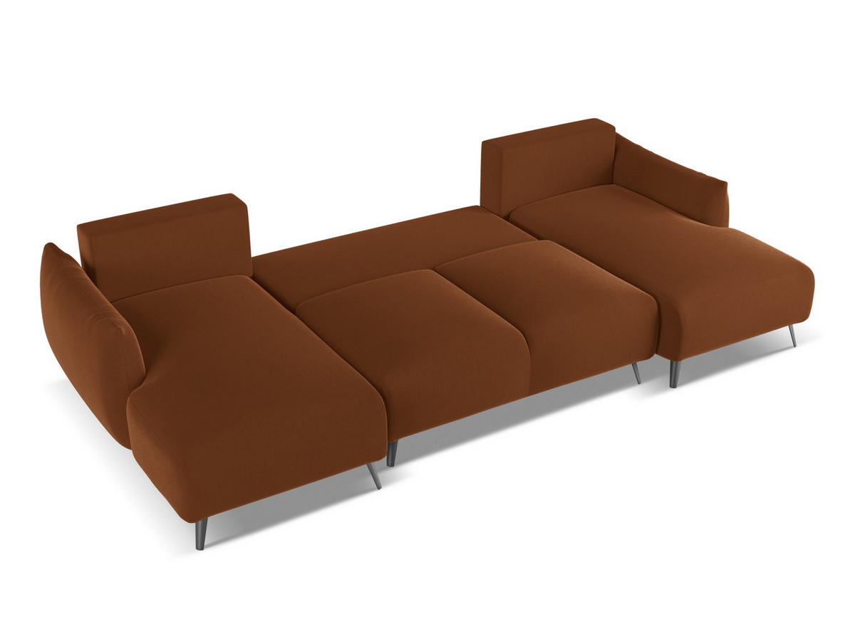 ECKSOFA mit Schlaffunktion Chenille Stoff Weiß - Schwarz/Weiß, Kunststoff/Textil (207/148cm) - Makamii