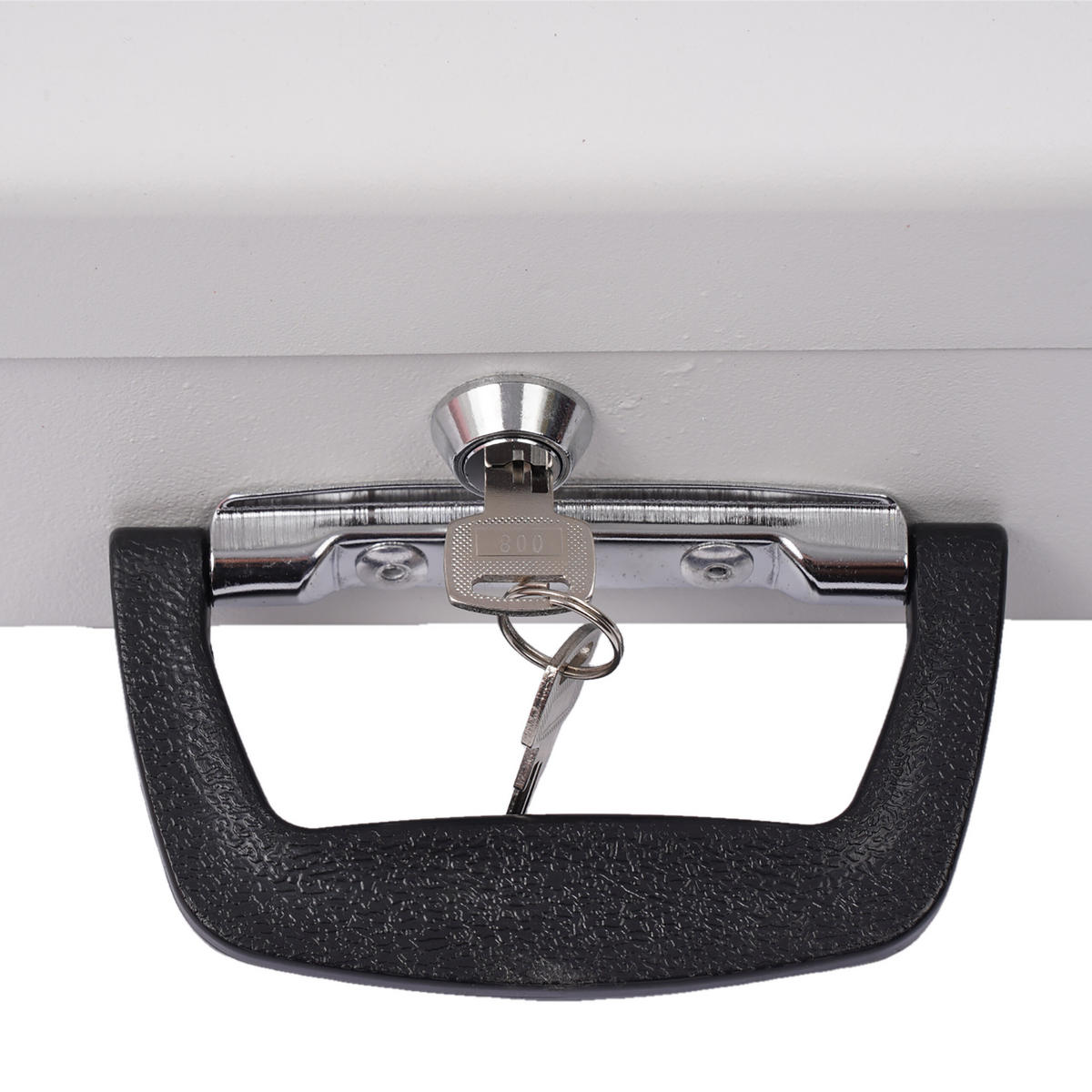 GELDKASSETTE - Weiß, Kunststoff/Metall (37/10/28cm) - Relaxdays