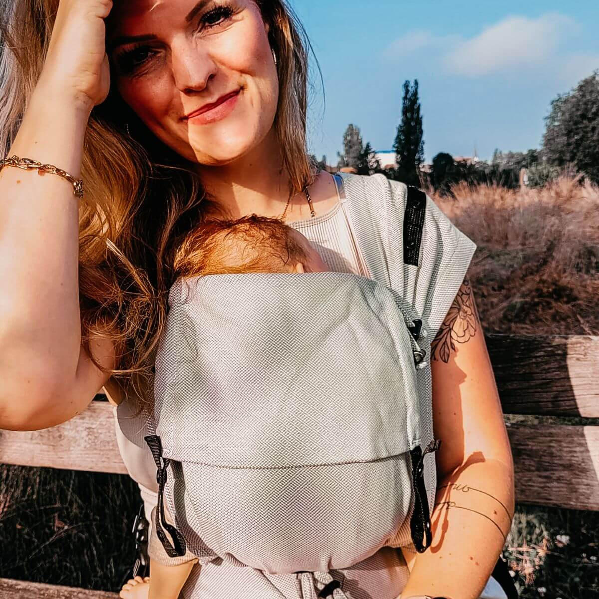 BABYTRAGE Primeo - Hellgrün, Textil (26.5/7.2/38.5cm) - Hoppediz