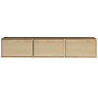 TV-LOWBOARD Framme hängend, 3 Klappen, Eiche, 150/30/30 cm - Beige, Holzwerkstoff (150.1/30/30cm) - Selsey