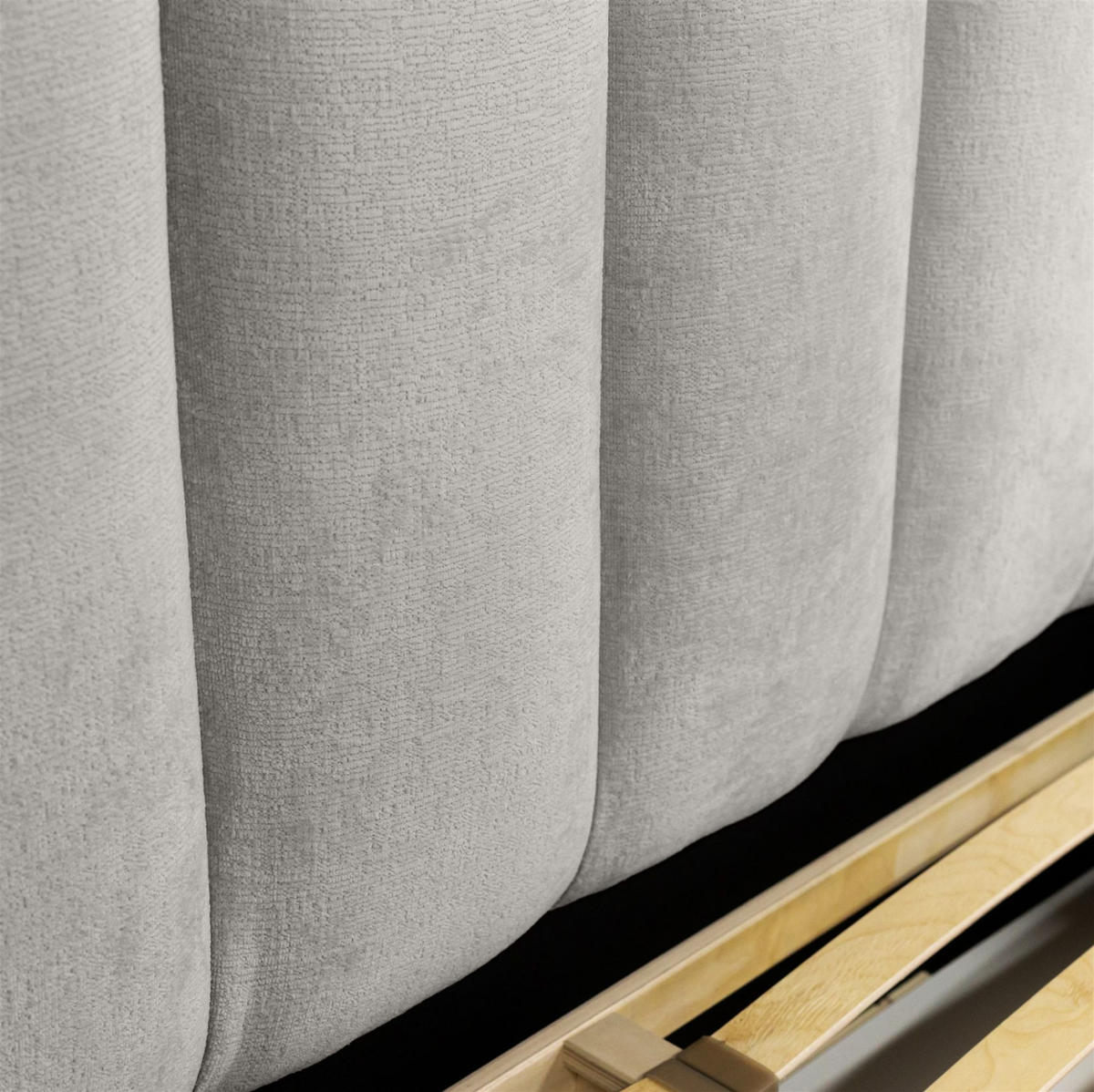 POLSTERBETT Heda Perfect Harmony - Hellgrau, Holzwerkstoff/Textil (180/200cm) - Fun Möbel