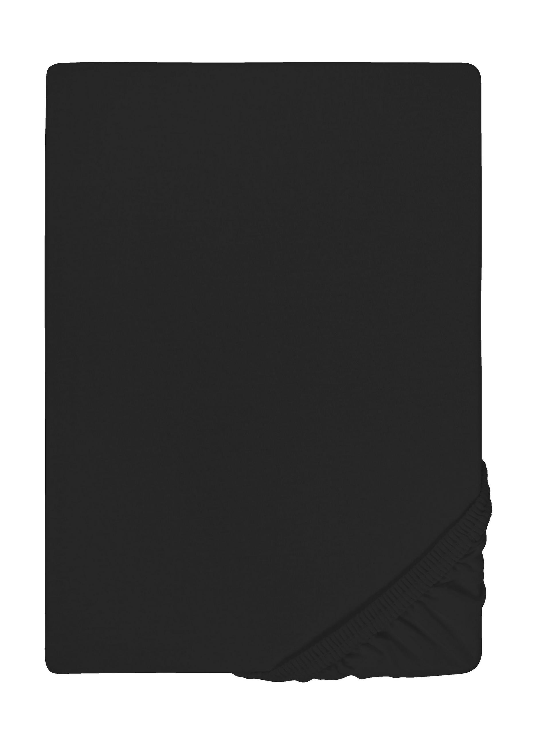 biberna Spannbetttuch Schwarz 100x220 cm