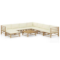 GARTENSET Retzlaff 9-teilig - Weiß, Naturmaterialien - Nettlife