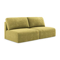 3-SITZER SOFA mit Schlaffunktion Chenille Stoff Grün - Limette/Schwarz, Kunststoff/Textil (216/79/102cm) - Makamii