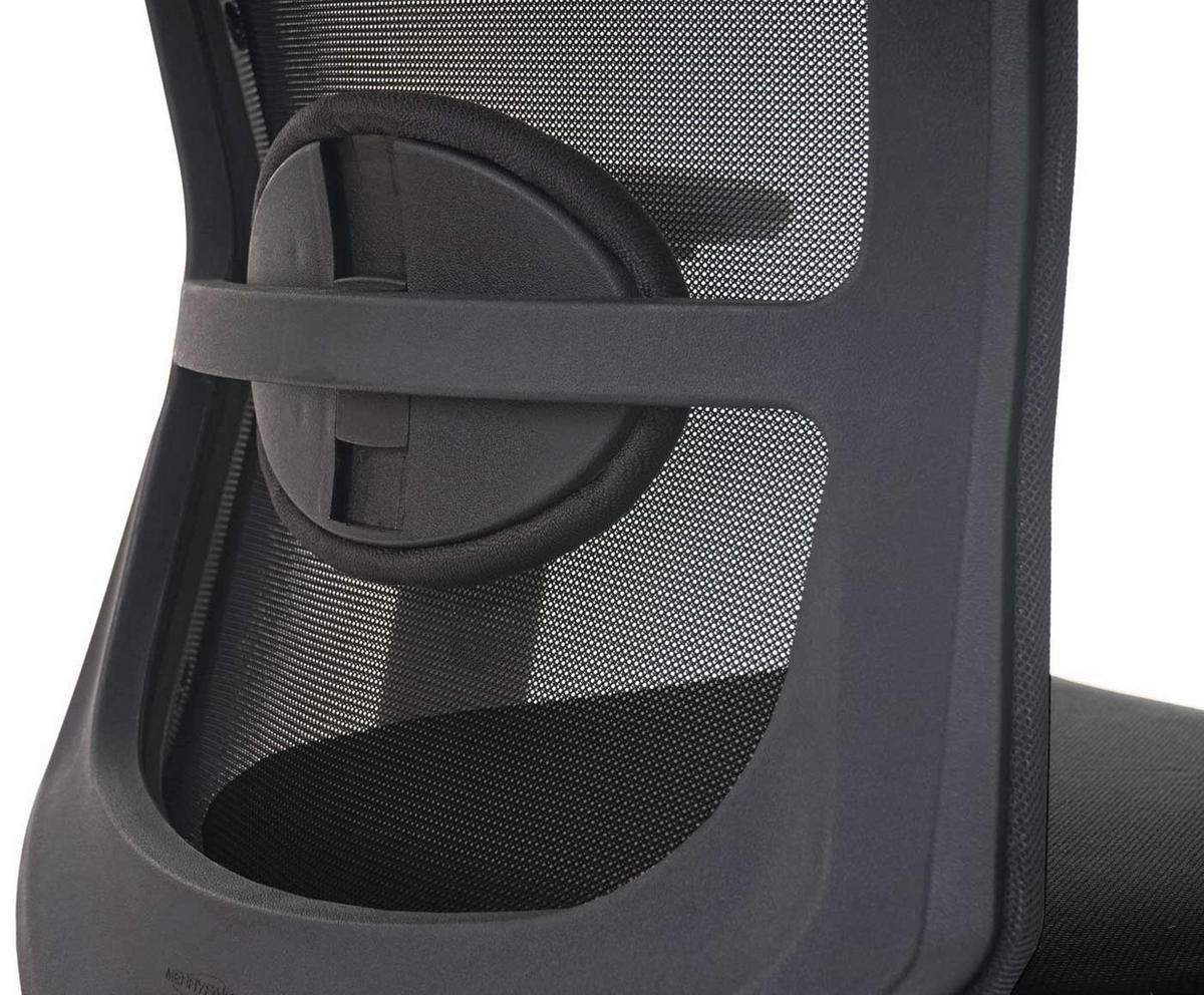 BÜROSTUHL MERRYFAIR Schwarz - Schwarz, Textil (72/135/70cm) - MCW