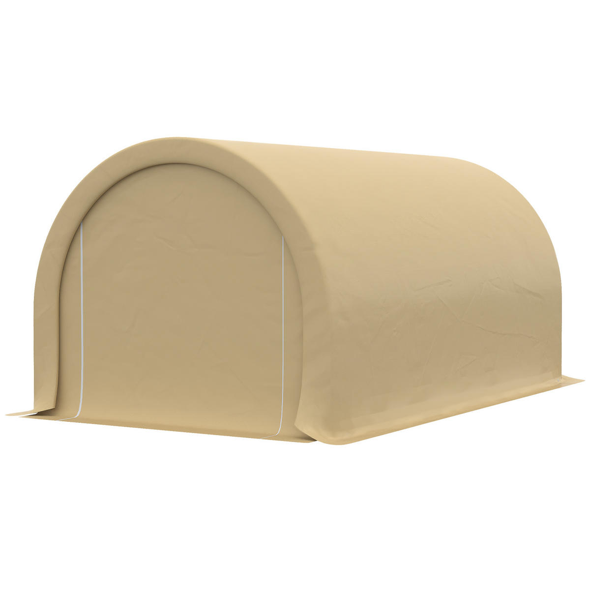 CARPORT DE-12612 500/300/240 cm 190 g/m² mit abnehmbaren Seitenwänden Beige - Beige, Kunststoff (300/240/500cm) - ComfortXL
