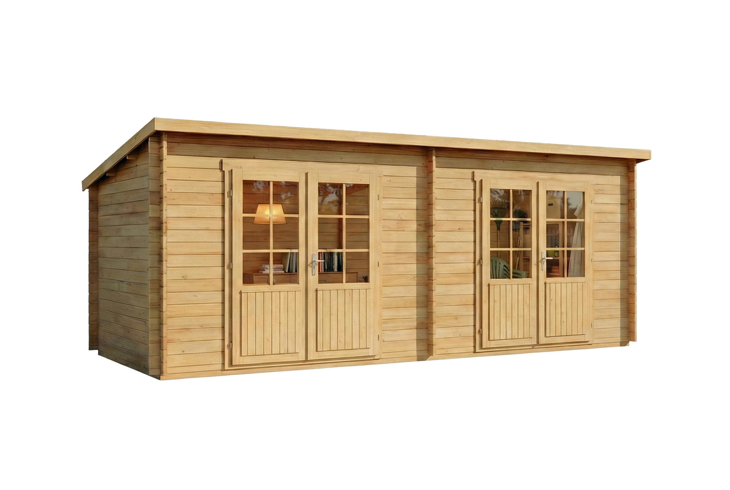 Alpholz Gartenhaus Natur 598x228x272 cm