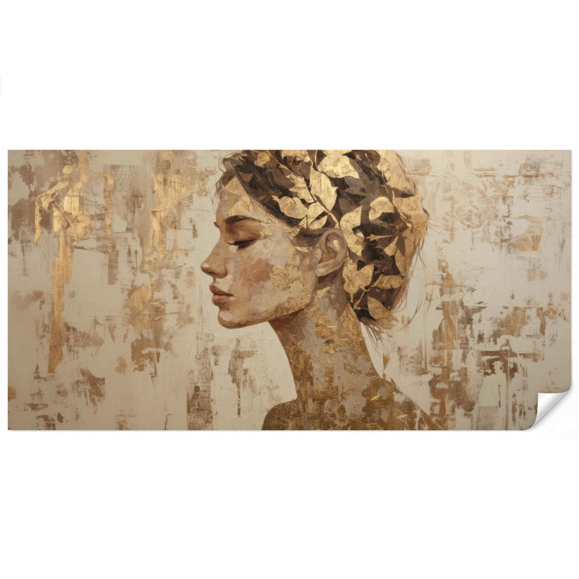 OnlyWow Tapete Gold 400x200 cm