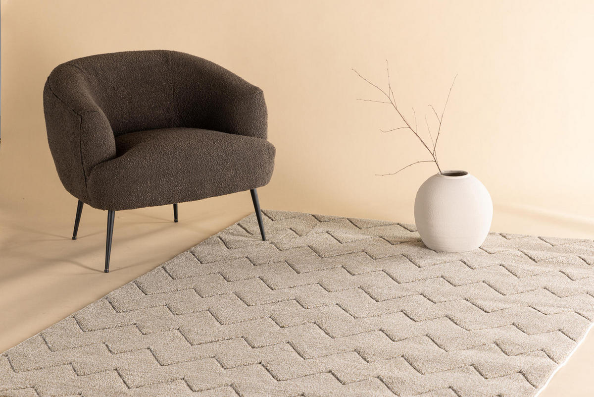 WOHNZIMMERTEPPICH FIA Beige 160x230x2 cm - Beige, Textil (160/230cm) - FURNLUX