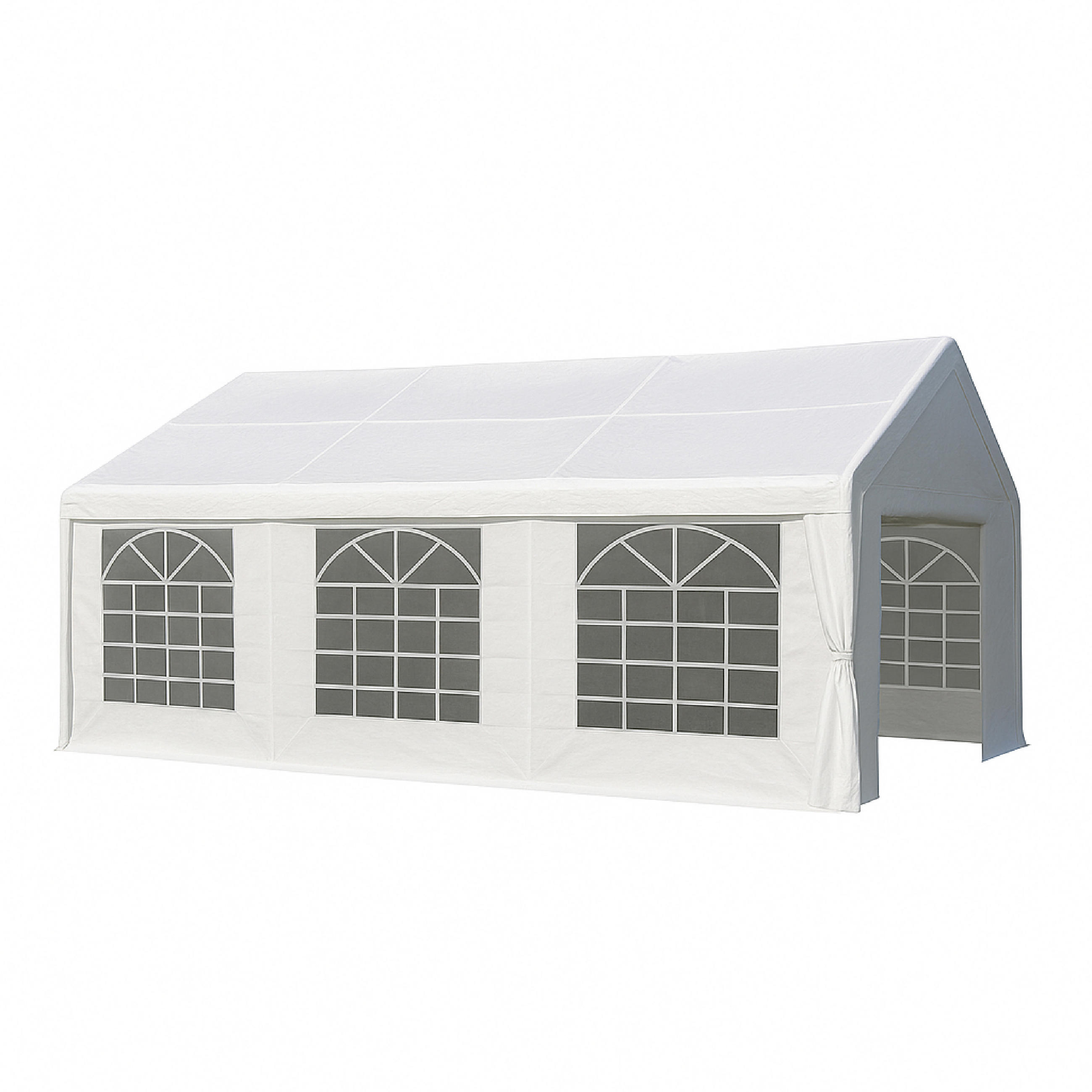 DACHPLANE Livingston - Zeltabdeckung für 4x6 Meter, PE weiss 180g/m². BxTxH: 400x600x310 cm - Weiß, Kunststoff (400/0.3/600cm) - TPFGarden