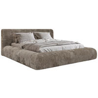 POLSTERBETT TILBEA CLASSIC 160/200 - Hellbraun Cordstoff - ohne Matratze - Hellbraun, Textil (160/200cm) - MKS