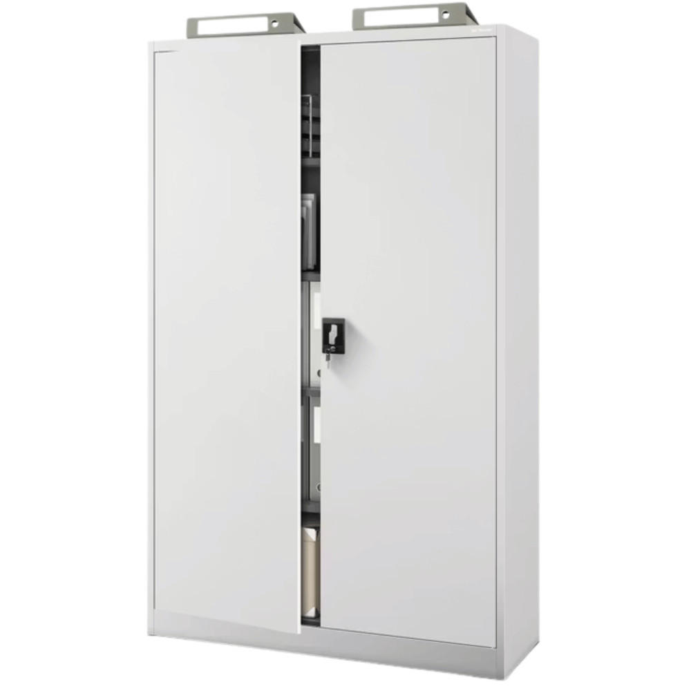 AKTENSCHRANK abschließbar KADO mit Flügeltüren 185x115x40cm Grau - Grau, Metall (115/185/40cm) - DELUKE
