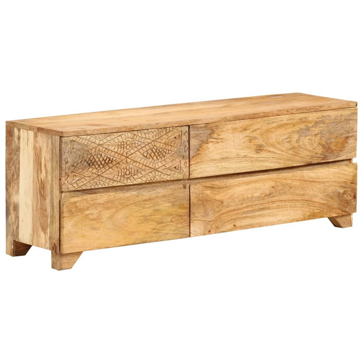 TV-SCHRANK Massivholz Mango 110/30/40 Cm - Braun, Holz (110/40/30cm) - vidaXL