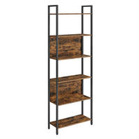 BÜCHERREGAL Bently - Braun, Holzwerkstoff (24/186/60cm) - VASAGLE