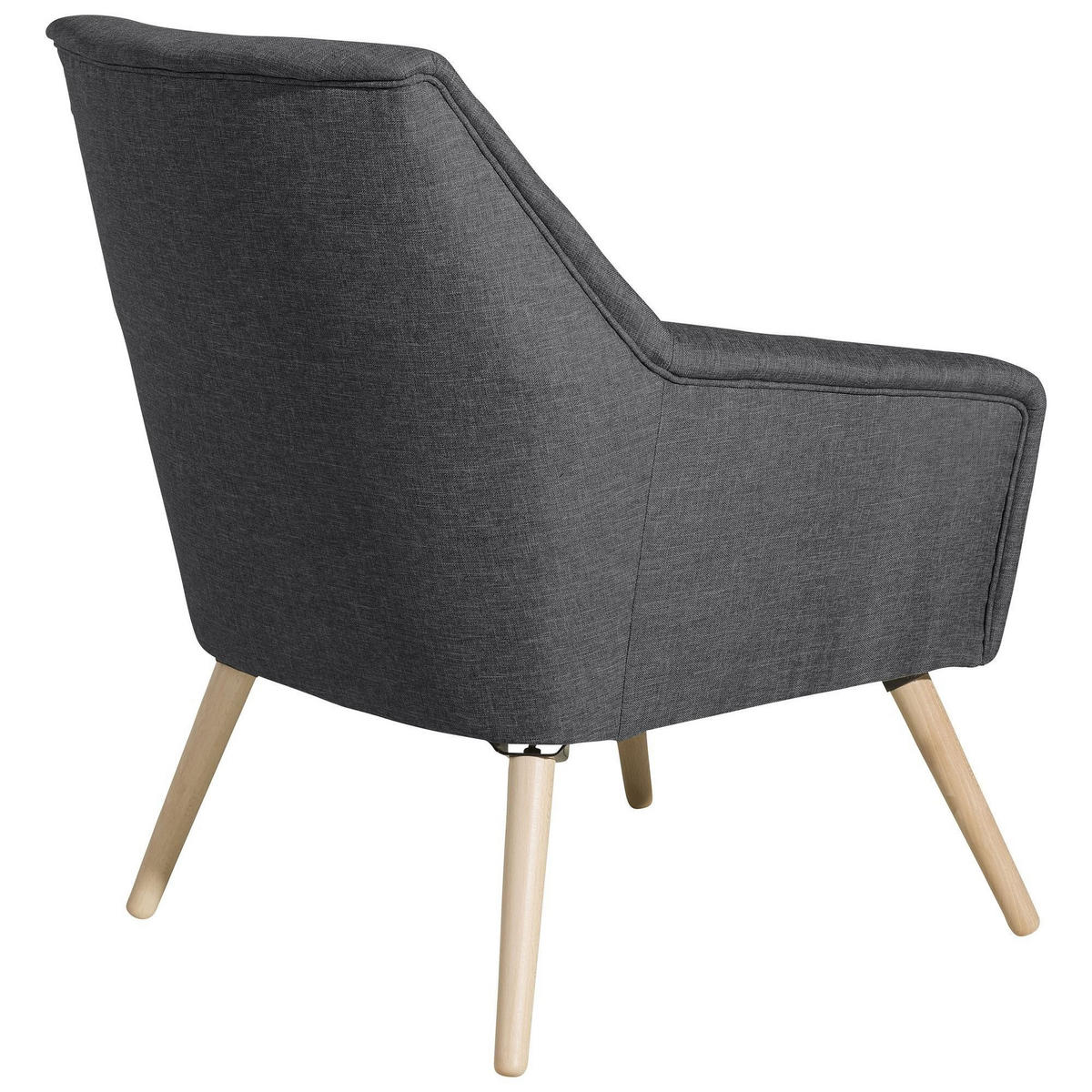 SESSEL Kachka Bezug Flachgewebe Buche natur / graphit - Graphitfarben, Kunststoff (67/81/71cm) - 58aufmkessel