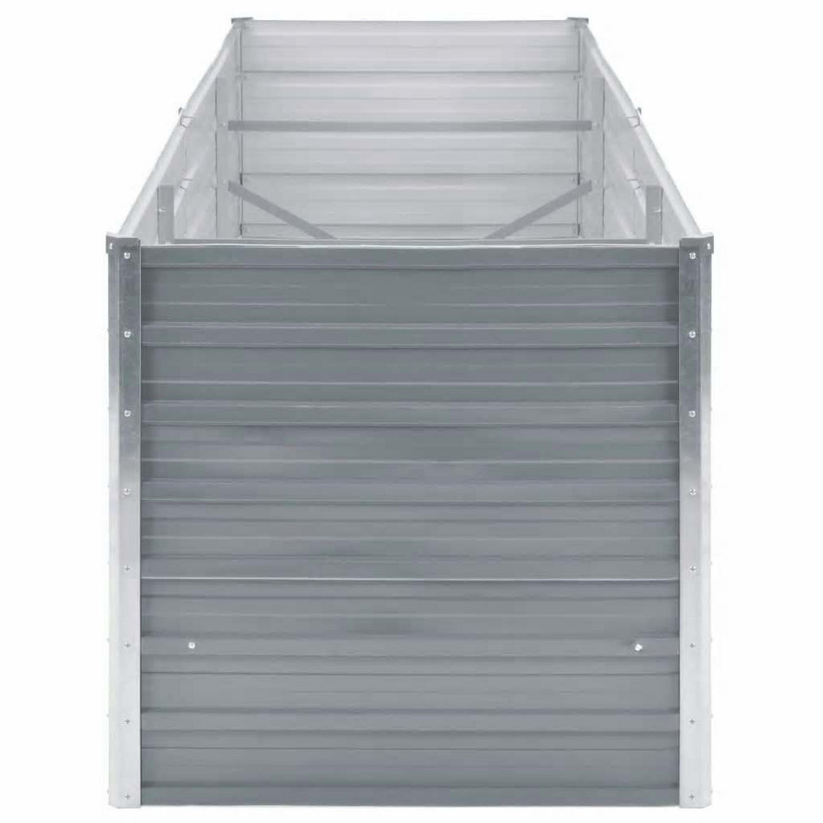 GARTEN-HOCHBEET Verzinkter Stahl 240/80/77 Cm Grau - Grau, Metall (80/77/240cm) - vidaXL