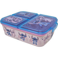 BROTDOSE mit 3 Fächern Lilo & Stitch BPA frei 18 cm - Multicolor, Kunststoff (18/7/18cm)