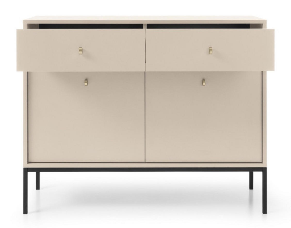 SIDEBOARD Beige MONAKO Mit Schwarzem Gestell MKSZ104 - Beige, Holzwerkstoff (103.5/83.2/39cm) - Sepro Meble