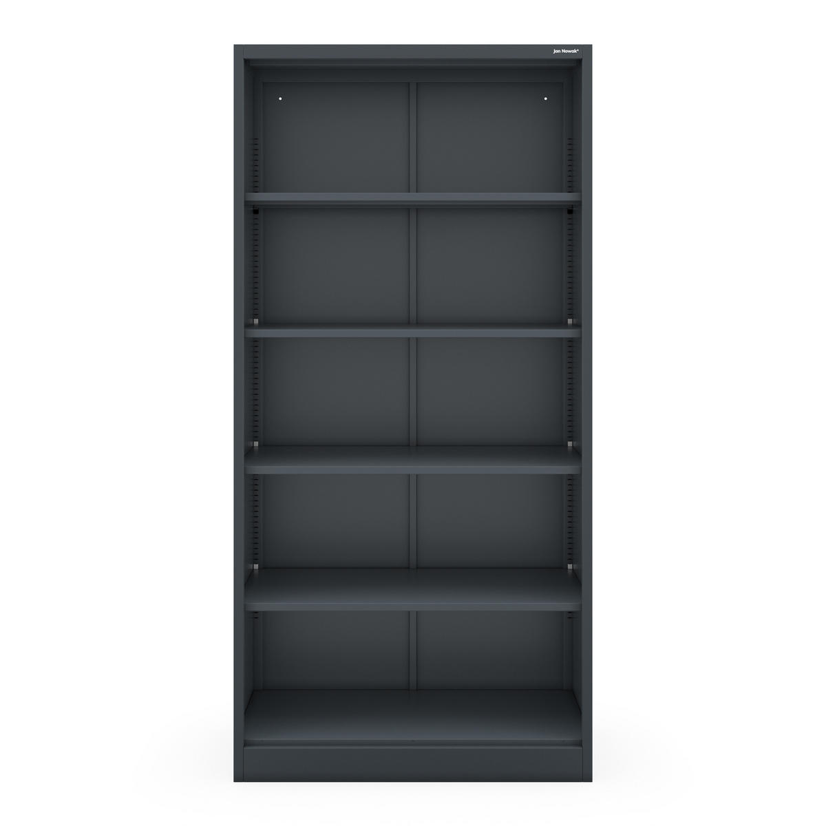 BÜRO-REGAL aus Metall RUFUS 185 × 90 × 45 cm - Anthrazit, Metall (90/185/45cm) - Jan Nowak
