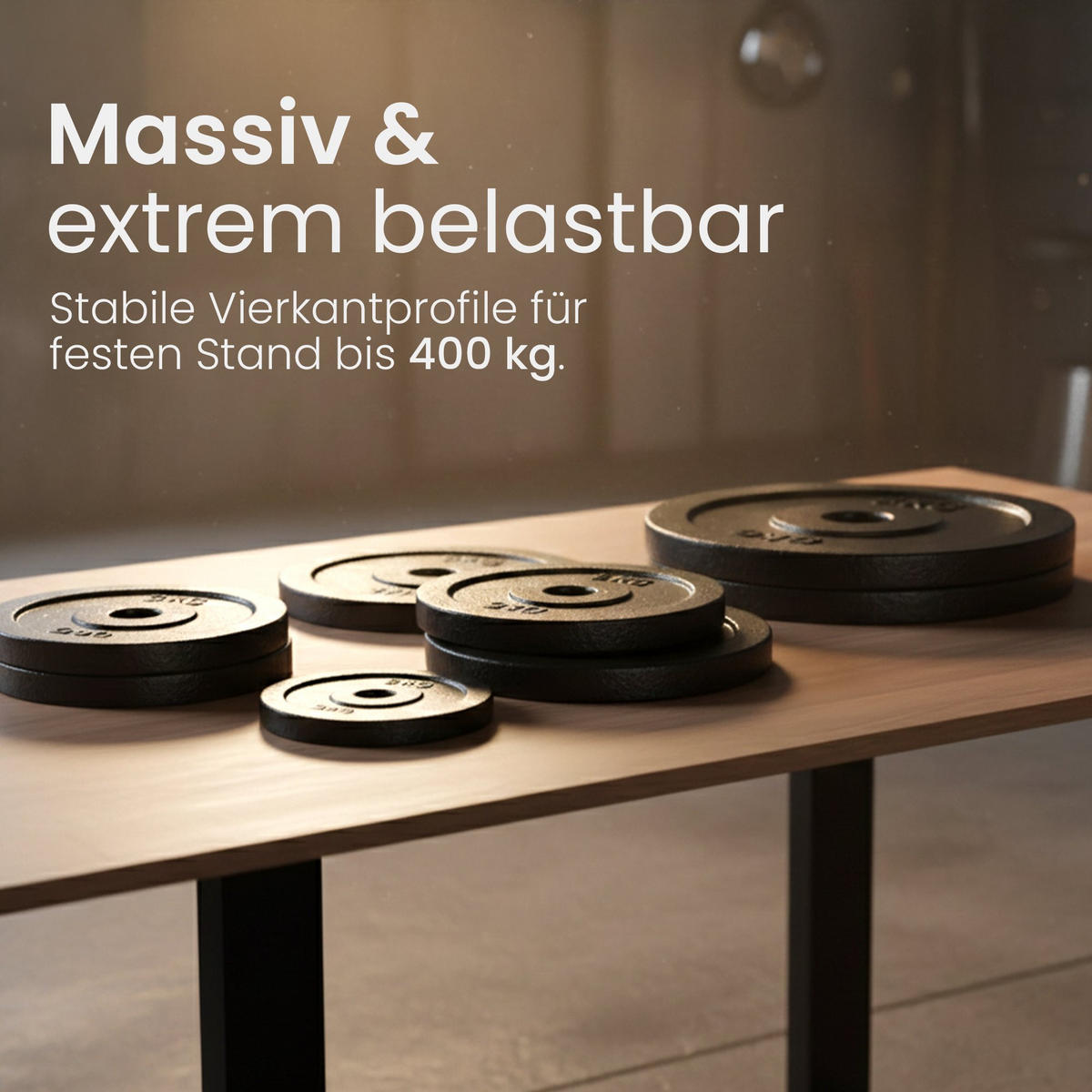 TISCHBEIN 2er Set Metall Schwarz - Schwarz, Metall (90/72/8cm) - CLP