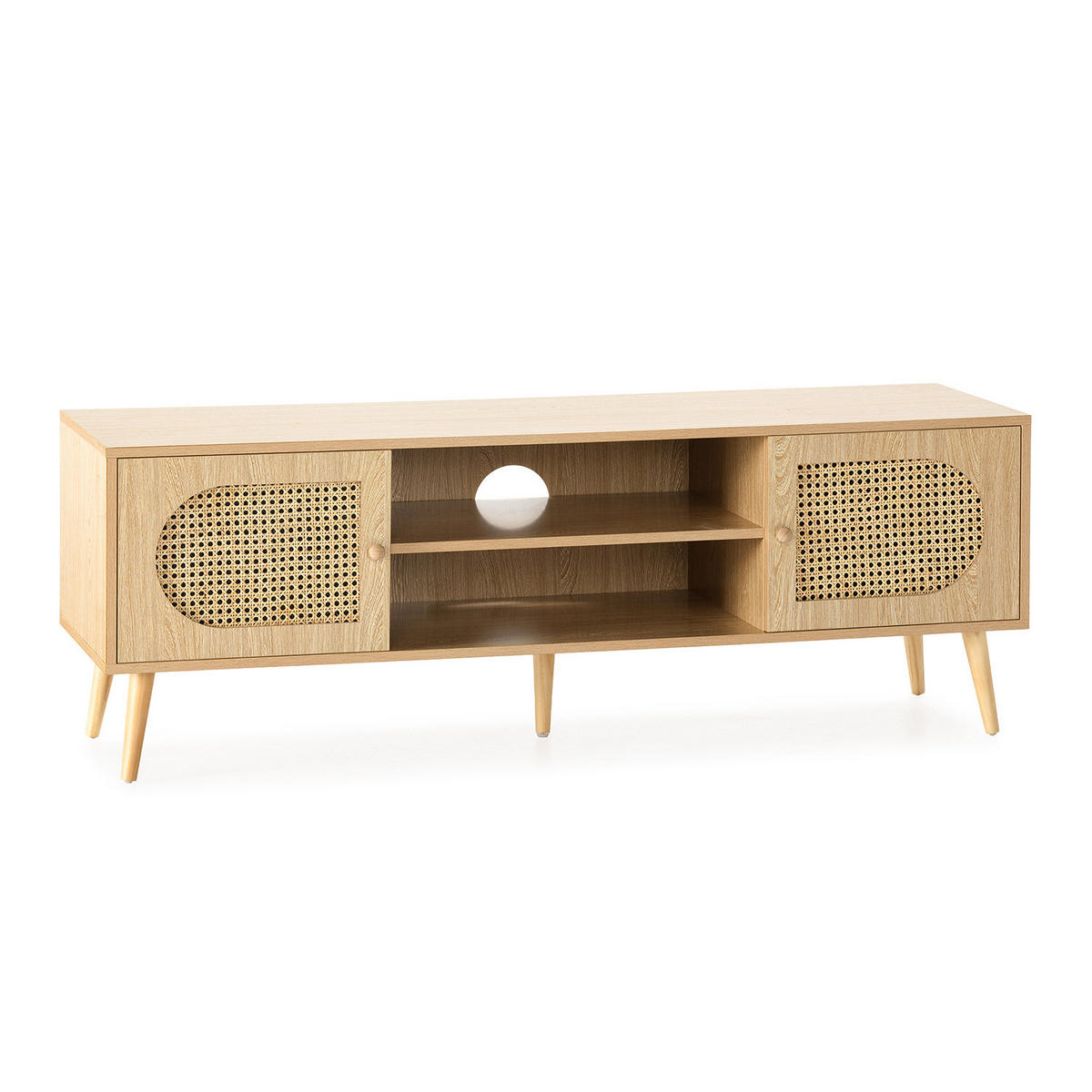 TV-ELEMENT Luna 2 türen Eichefarbe - Honigeiche, Holzwerkstoff (140/48/40cm) - VS Venta-stock