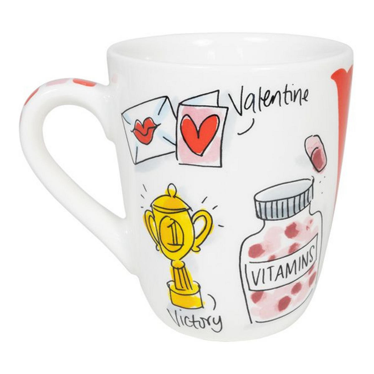 BECHER Liebesbrief V in Bunt - 350 ml - Multicolor, Keramik (0.35L) - Blond Amsterdam