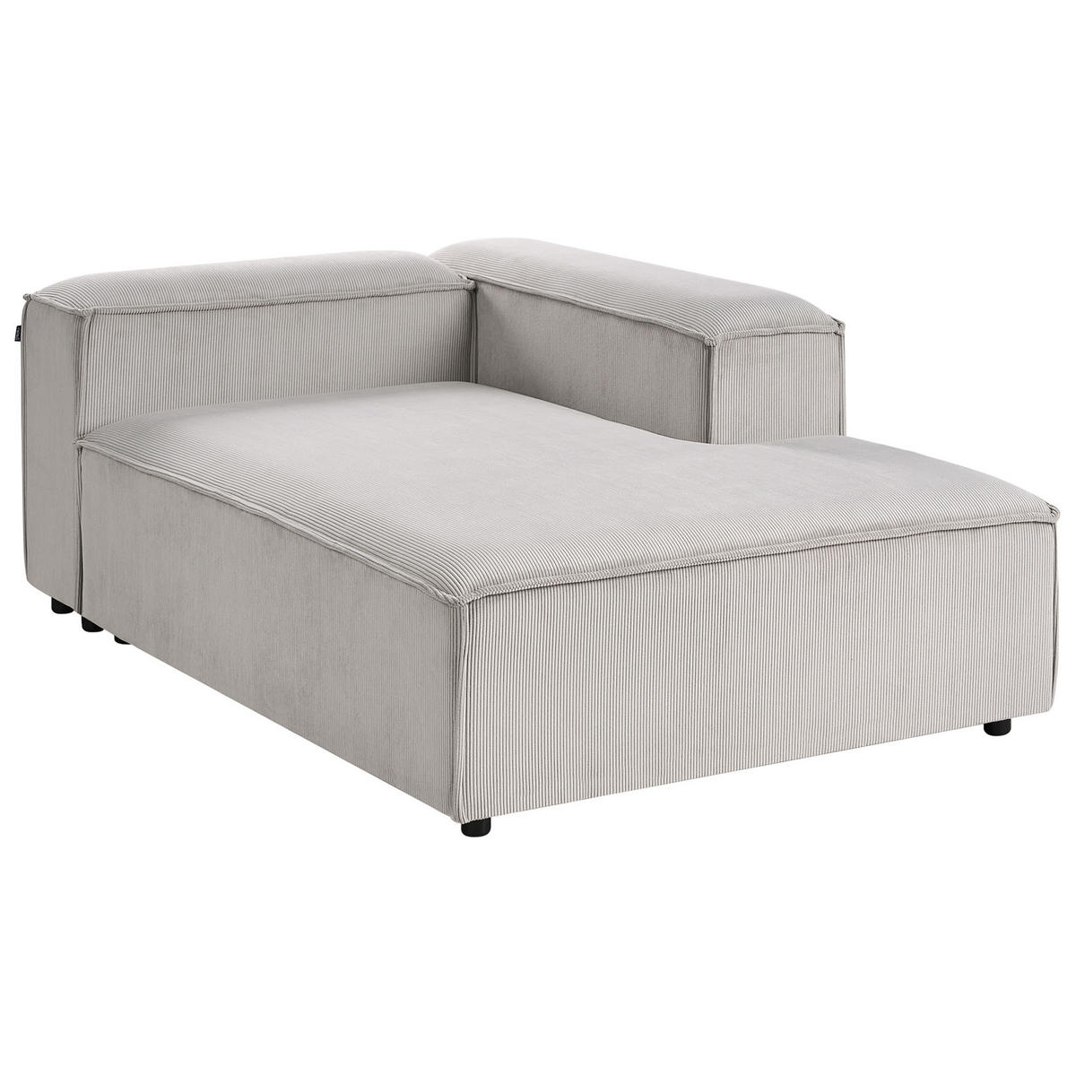 ECKSOFA Modul 4-Sitzer Cord Taupe linksseitig Ardal - Taupe, Textil (326/180cm) - Beliani
