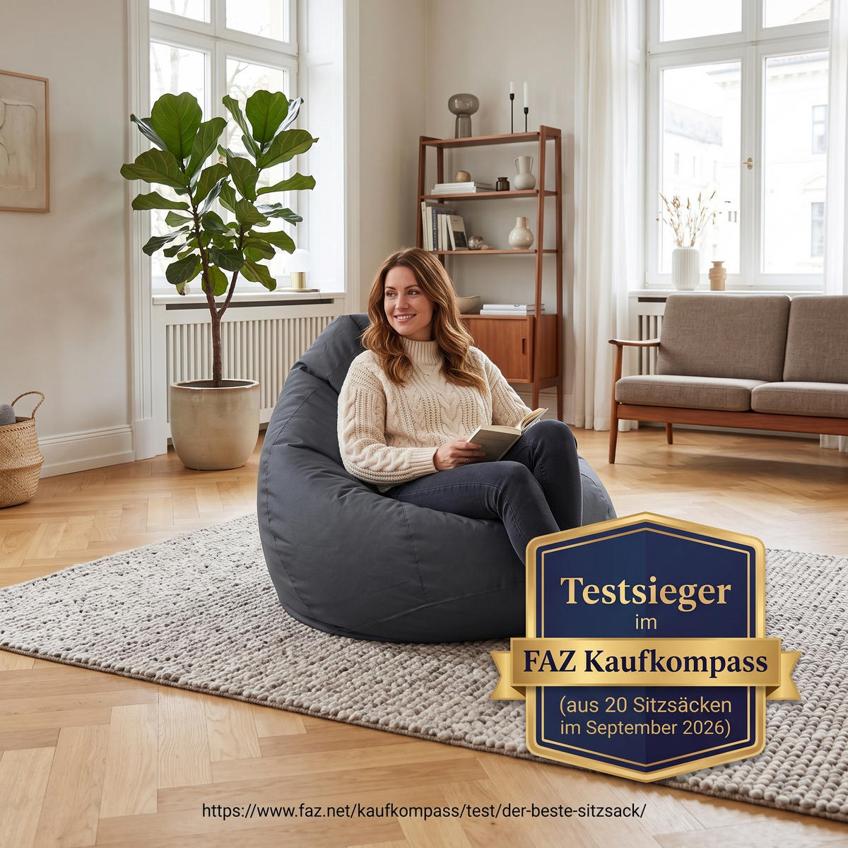 SITZSACK Classico S minzgrün - Mintgrün, Kunststoff/Textil (70/60/70cm) - Bruni