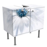 WASCHBECKENUNTERSCHRANK Gänseblümchen in Blau 60/55/35 cm - Weiß, Holzwerkstoff (60/55/35cm) - Bilderwelten
