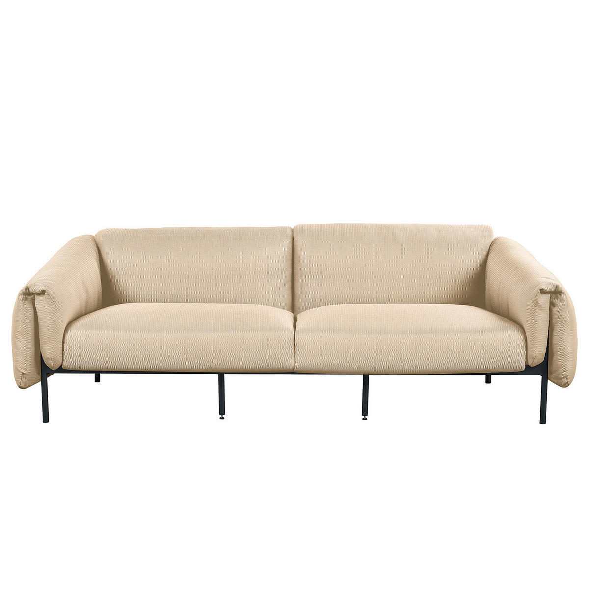 3-SITZER OUTDOOR-SOFA - Beige, Textil/Metall (224/70/98cm) - home24
