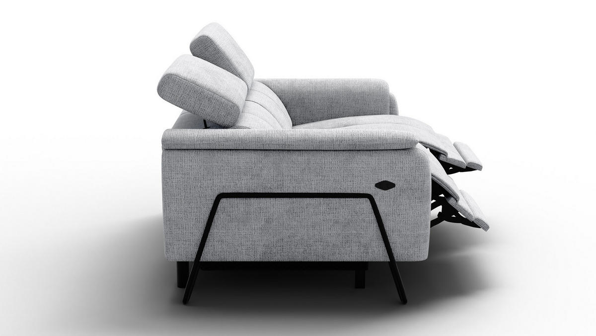 RELAXSOFA RODEN 2-Sitzer, hellgrau - Hellgrau, Holz/Textil (152/82/103cm) - Courtois Laville