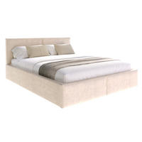POLSTERBETT Amber Beige - Birkefarben/Beige, Holzwerkstoff (120/200cm) - FDM