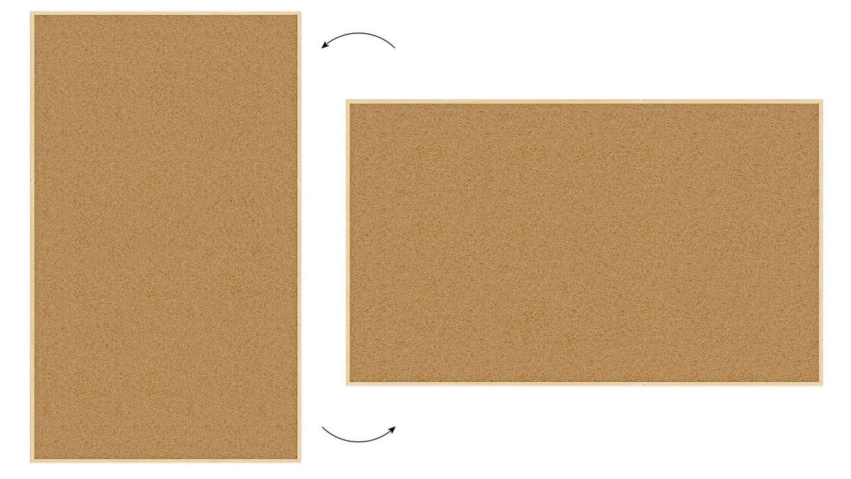 PINNWAND mit Naturholzrahmen 200x100cm - Braun, Holz (200/100/1.8cm) - ALLboards