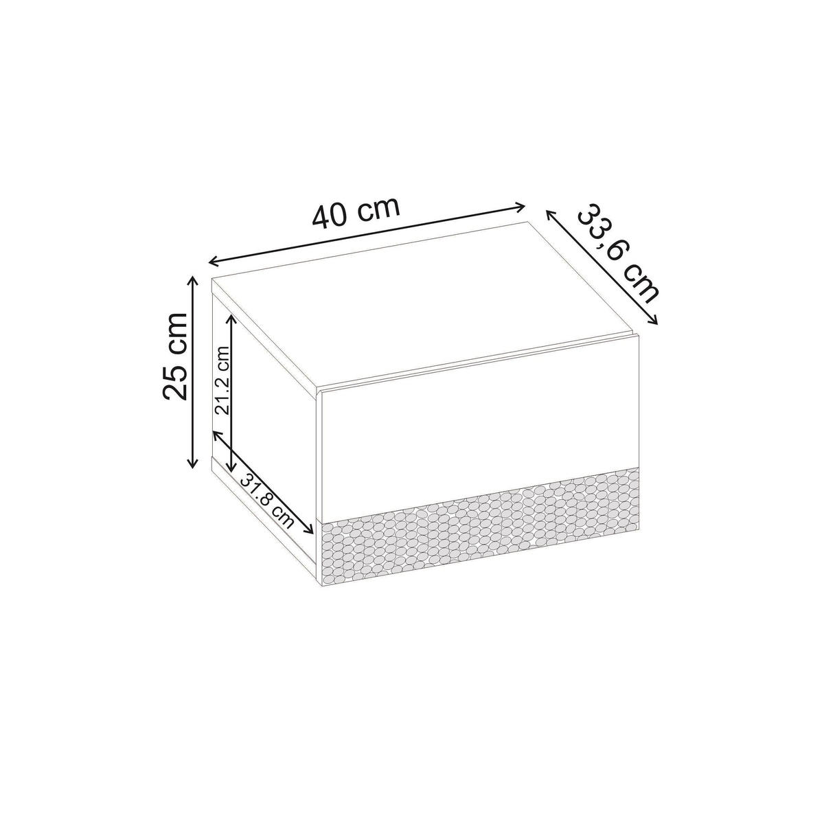 NACHTTISCH Pebla Eiche natur 40/33,6/25 cm - Naturfarben, Holzwerkstoff (40/25/33.6cm) - Decortie