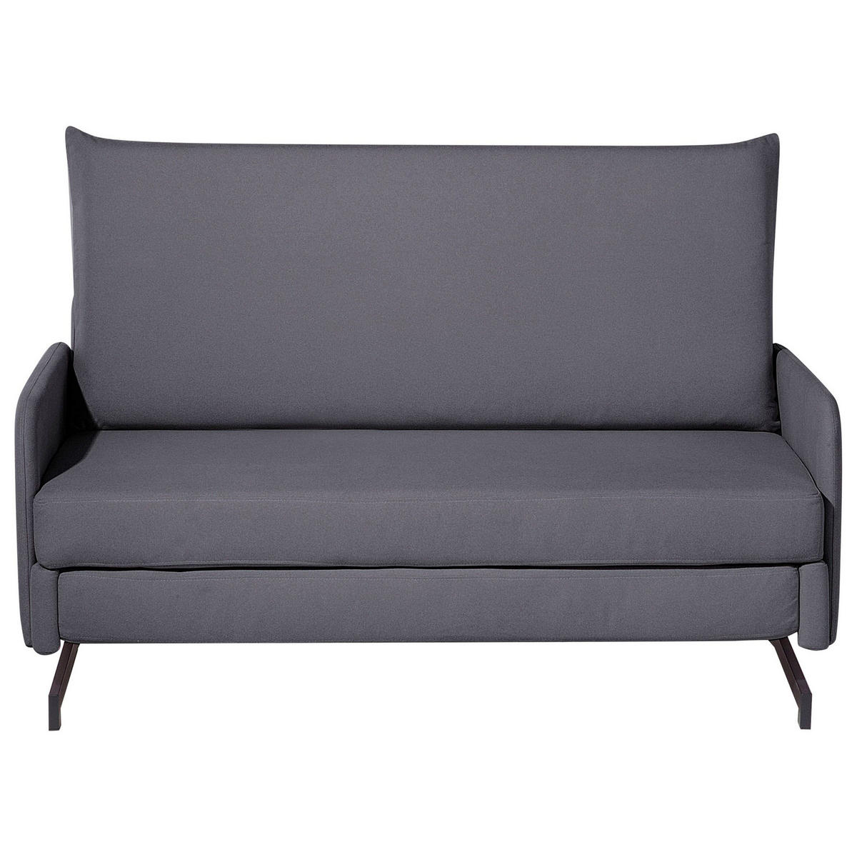 2-SITZER-SCHLAFSOFA Polyester Grau Belfast - Grau, Textil (147/68/80cm) - Beliani