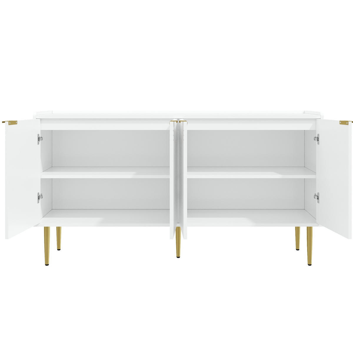 KOMMODE 140/75/38 cm Weiß aus MDF mit verstellbaren Einlegeböden - Weiß, Holzwerkstoff (38/75/140cm) - OKMYHOME