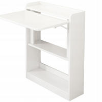 WANDSCHREIBTISCH, ZUSAMMENKLAPPBAR, weiß 82/64/20 cm - Weiß, Holzwerkstoff (20/64/82cm)