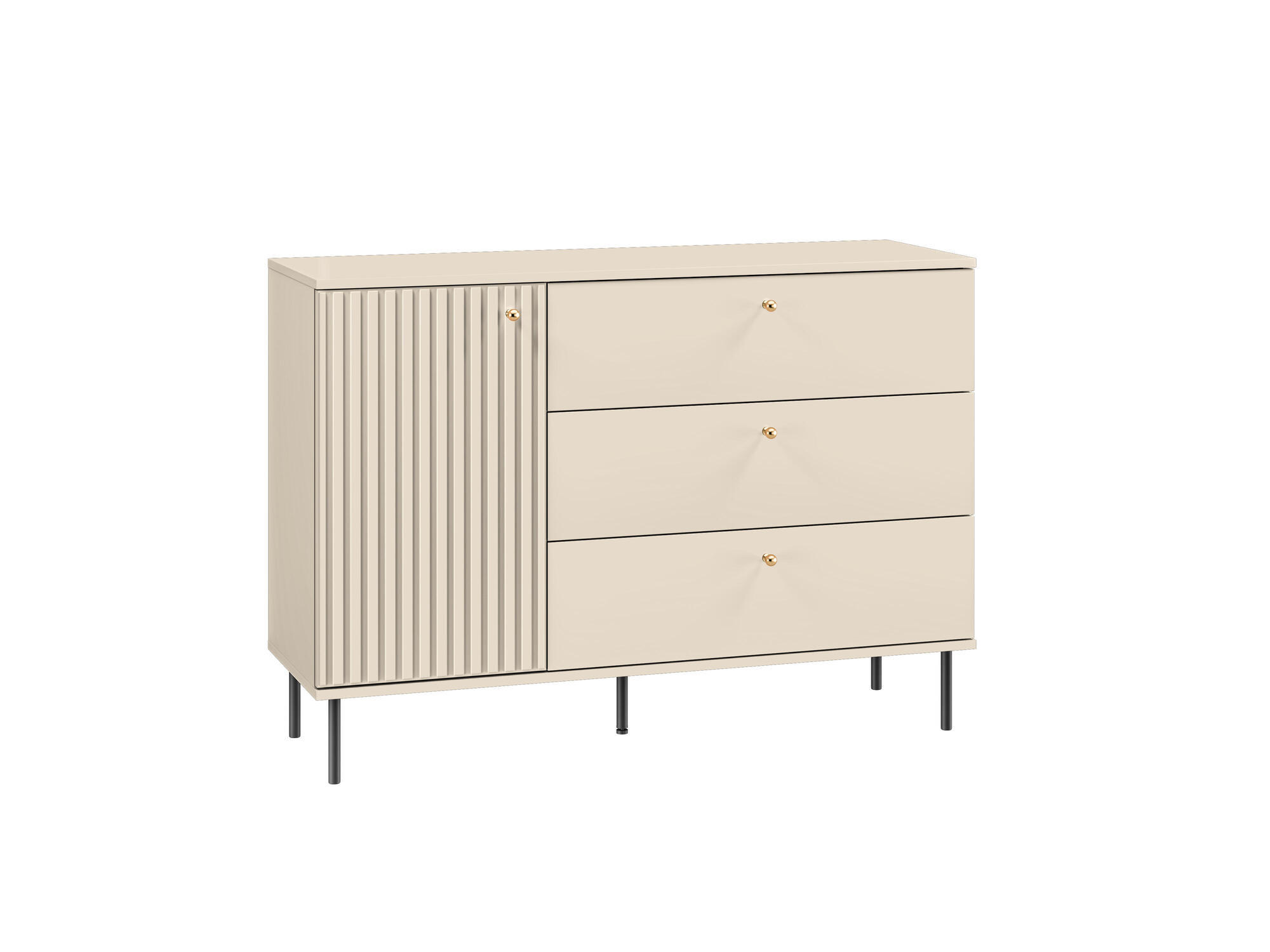 SIDEBOARD SOPHIE Beige 120x40x85 cm - Beige, Holzwerkstoff (120/85/40cm) - FURNLUX