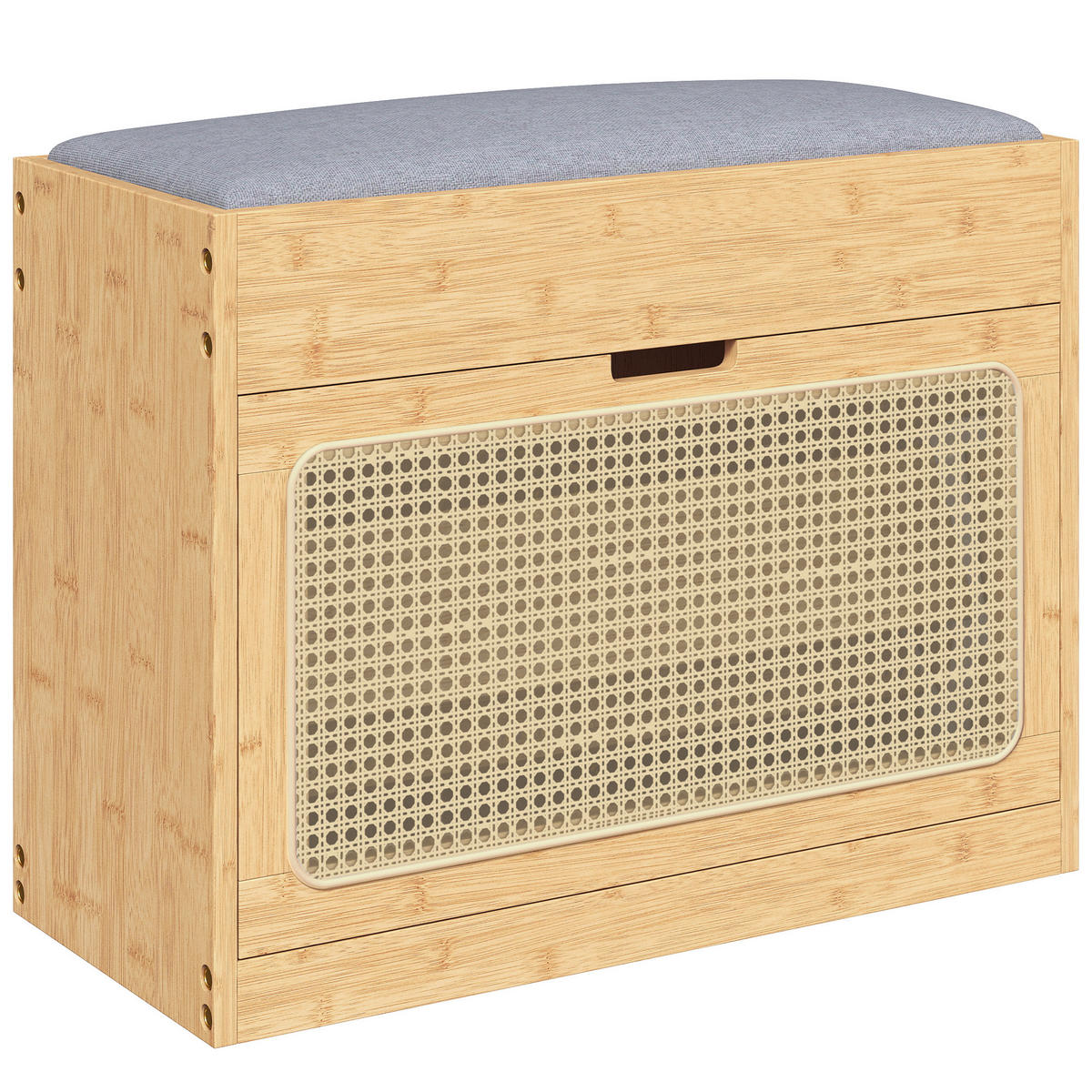 SCHUHBANK Naturfarben 63/29/48 cm - Naturfarben, Holz (63/48/29cm) - PANGIVO