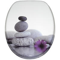 WC-SITZ Absenkautomatik Energy Stones - Violett, Holzwerkstoff (38/6/47cm) - Sanilo