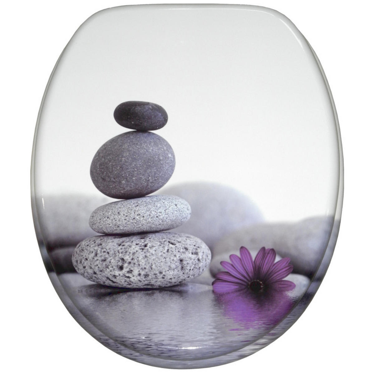 WC-SITZ Absenkautomatik Energy Stones - Violett, Holzwerkstoff (38/6/47cm) - Sanilo