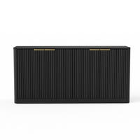 SIDEBOARD Schwarz 150/40/70.5 cm - Schwarz, Holzwerkstoff (150/70.5/40cm) - PANGIVO