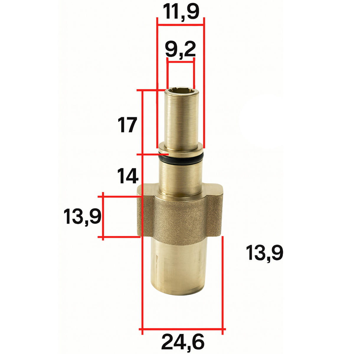 SCHLAUCH Kanalreinigung 10 m, 1/4" Anschluss, Messing-Federdüse, max. 60 °C, Hochdruck, für Rohre, Rinnen, Abflüsse - Multicolor, Kunststoff/Metall (22/6/22cm)