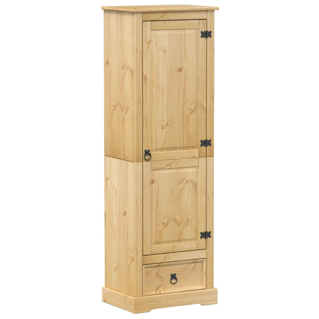 KLEIDERSCHRANK Corona 55/38/170 Cm Massivholz Kiefer - Braun, Holz (55/170/38cm) - vidaXL
