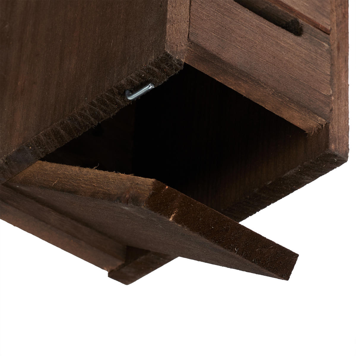 MARIENKÄFERHAUS - Braun, Holz (18/22/12cm) - Relaxdays